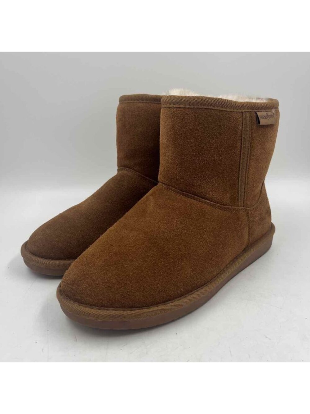 Minnetonka Suede Winter Women's Shoe Size 8 Caramel Solid Boots